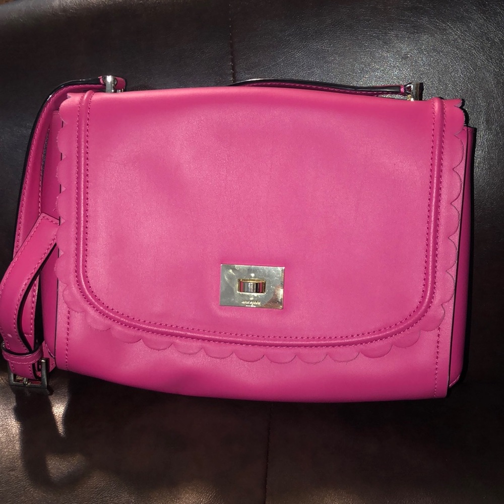 Kate Spade Scalloped Pink Leather Jazmin Handbag